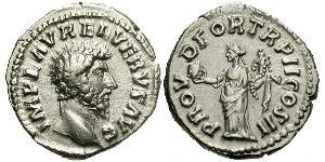 1 Denario Imperio romano (27BC-395) Plata Lucio Vero (130-169)