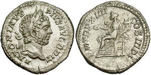 1 Denario Imperio romano (27BC-395) Plata Caracalla (188-217)