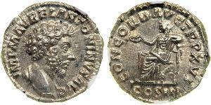 1 Denario Imperio romano (27BC-395) Plata Marco Aurelio (121-180)