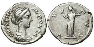 1 Denario Imperio romano (27BC-395) Plata Brutia Crispina (164-187)