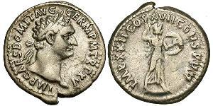 1 Denario Imperio romano (27BC-395) Plata Domiciano (51-96)