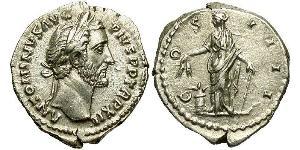 1 Denario Imperio romano (27BC-395) Plata Antonino Pío  (86-161)