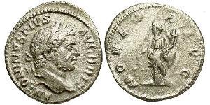 1 Denario Imperio romano (27BC-395) Plata Caracalla (188-217)