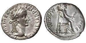 1 Denario Imperio romano (27BC-395) Plata Tiberio Claudio Nerón (42 BC-37)