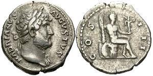 1 Denario Imperio romano (27BC-395) Plata Adriano  (76 - 138) 