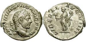 1 Denario Imperio romano (27BC-395) Plata Caracalla (188-217)