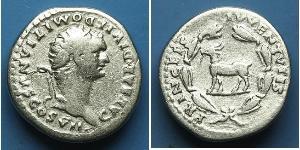 1 Denario Imperio romano (27BC-395) Plata Domiciano (51-96)