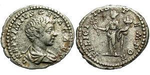 1 Denario Imperio romano (27BC-395) Plata Geta (189-211)