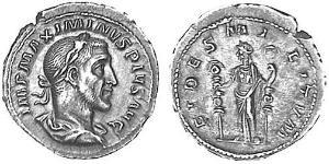 1 Denario Imperio romano (27BC-395) Plata Maximinus I (173-238)