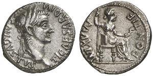 1 Denario Imperio romano (27BC-395) Plata Tiberio Claudio Nerón (42 BC-37)