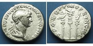 1 Denario Imperio romano (27BC-395) Plata Trajano (53-117)