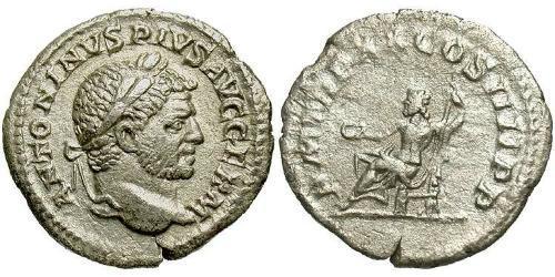 1 Denario Imperio romano (27BC-395) Plata Caracalla (188-217)