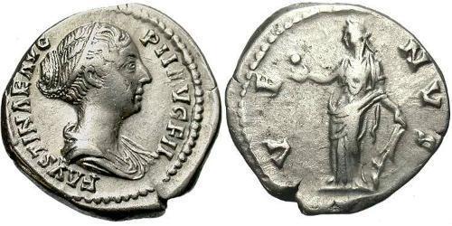 1 Denario Imperio romano (27BC-395) Plata Faustina II (130-175)