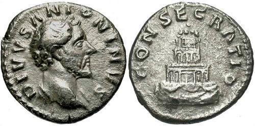 1 Denario Imperio romano (27BC-395) Plata Antonino Pío  (86-161)