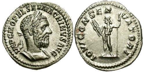 1 Denario Imperio romano (27BC-395) Plata Macrino (165-218)