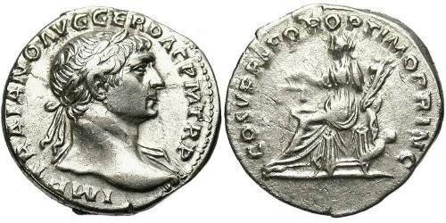 1 Denario Imperio romano (27BC-395) Plata Trajano (53-117)