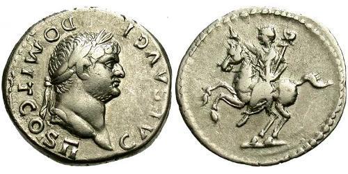 1 Denario Imperio romano (27BC-395) Plata Domiciano (51-96)