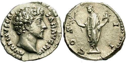 1 Denario Imperio romano (27BC-395) Plata Marco Aurelio (121-180)