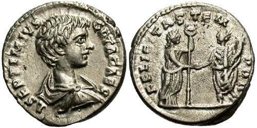 1 Denario Imperio romano (27BC-395) Plata Geta (189-211)