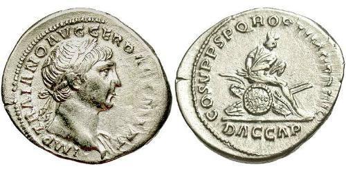 1 Denario Imperio romano (27BC-395) Plata Trajano (53-117)