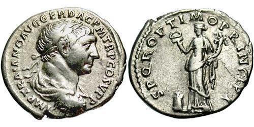 1 Denario Imperio romano (27BC-395) Plata Trajano (53-117)