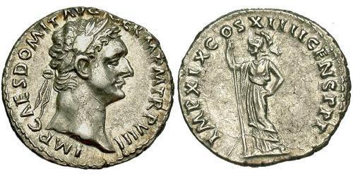 1 Denario Imperio romano (27BC-395) Plata Domiciano (51-96)