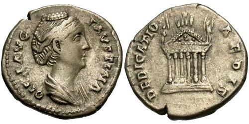 1 Denario Imperio romano (27BC-395) Plata Faustina la Mayor(105-141)