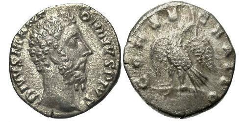 1 Denario Imperio romano (27BC-395) Plata Marco Aurelio (121-180)