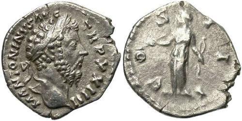 1 Denario Imperio romano (27BC-395) Plata Marco Aurelio (121-180)