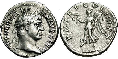 1 Denario Imperio romano (27BC-395) Plata Trajano (53-117)