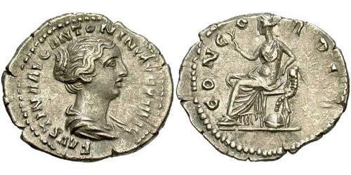 1 Denario Imperio romano (27BC-395) Plata Faustina II (130-175)