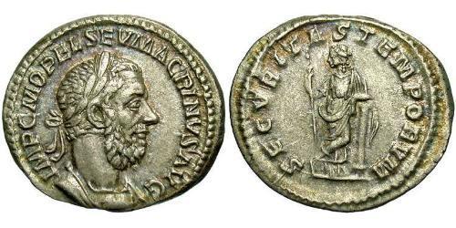 1 Denario Imperio romano (27BC-395) Plata Macrino (165-218)