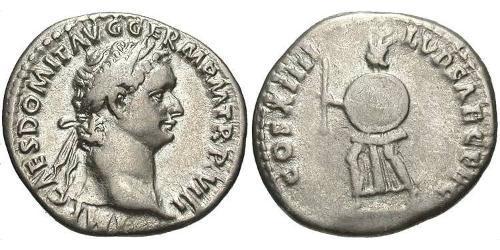 1 Denario Imperio romano (27BC-395) Plata Domiciano (51-96)