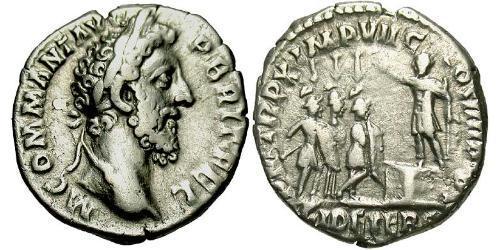 1 Denario Imperio romano (27BC-395) Plata Cómodo (161-192)