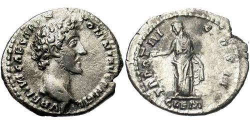 1 Denario Imperio romano (27BC-395) Plata Marco Aurelio (121-180)