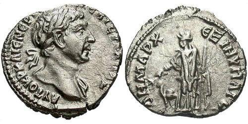 1 Denario Imperio romano (27BC-395) Plata Trajano (53-117)