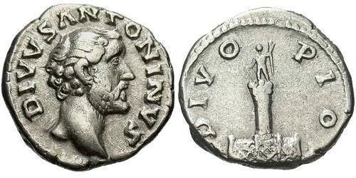 1 Denario Imperio romano (27BC-395) Plata Antonino Pío  (86-161)