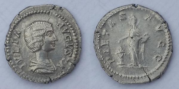 1 Denario Imperio romano (27BC-395) Plata Julia Domna (?-217)