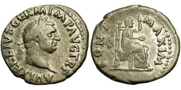 1 Denario Imperio romano (27BC-395) Plata Vitelio (15-69)