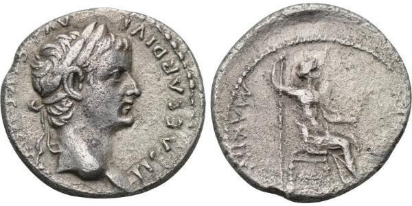 1 Denario Imperio romano (27BC-395) Plata Tiberio Claudio Nerón (42 BC-37)