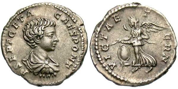 1 Denario Imperio romano (27BC-395) Plata Geta (189-211)