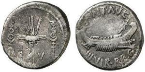 1 Denario República romana (509BC-27BC) Plata Marco Antonio (83BC-30BC)