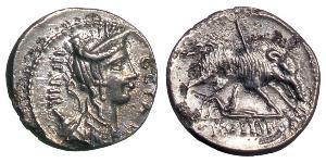 1 Denario República romana (509BC-27BC) Plata 