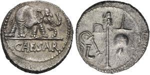1 Denario República romana (509BC-27BC) Plata Julio César (100BC- 44 BC)