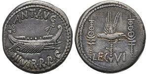 1 Denario República romana (509BC-27BC) Plata Marco Antonio (83BC-30BC)