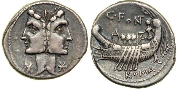 1 Denario República romana (509BC-27BC) Plata 