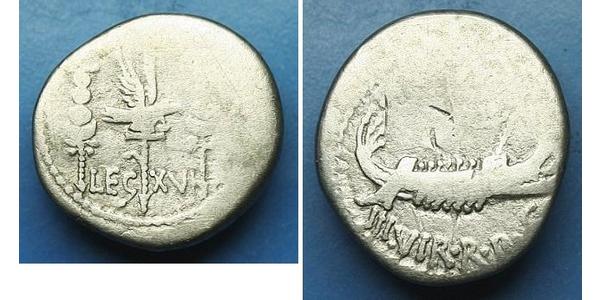 1 Denario República romana (509BC-27BC) Plata Marco Antonio (83BC-30BC)
