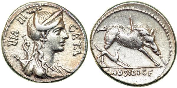 1 Denario República romana (509BC-27BC) Plata 