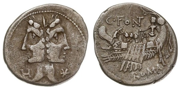 1 Denario República romana (509BC-27BC) Plata 