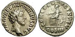 1 Denarius Römische Kaiserzeit (27BC-395) Silber Mark Aurel (121-180)
